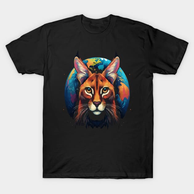 Caracal Earth Day T-Shirt by JH Mart